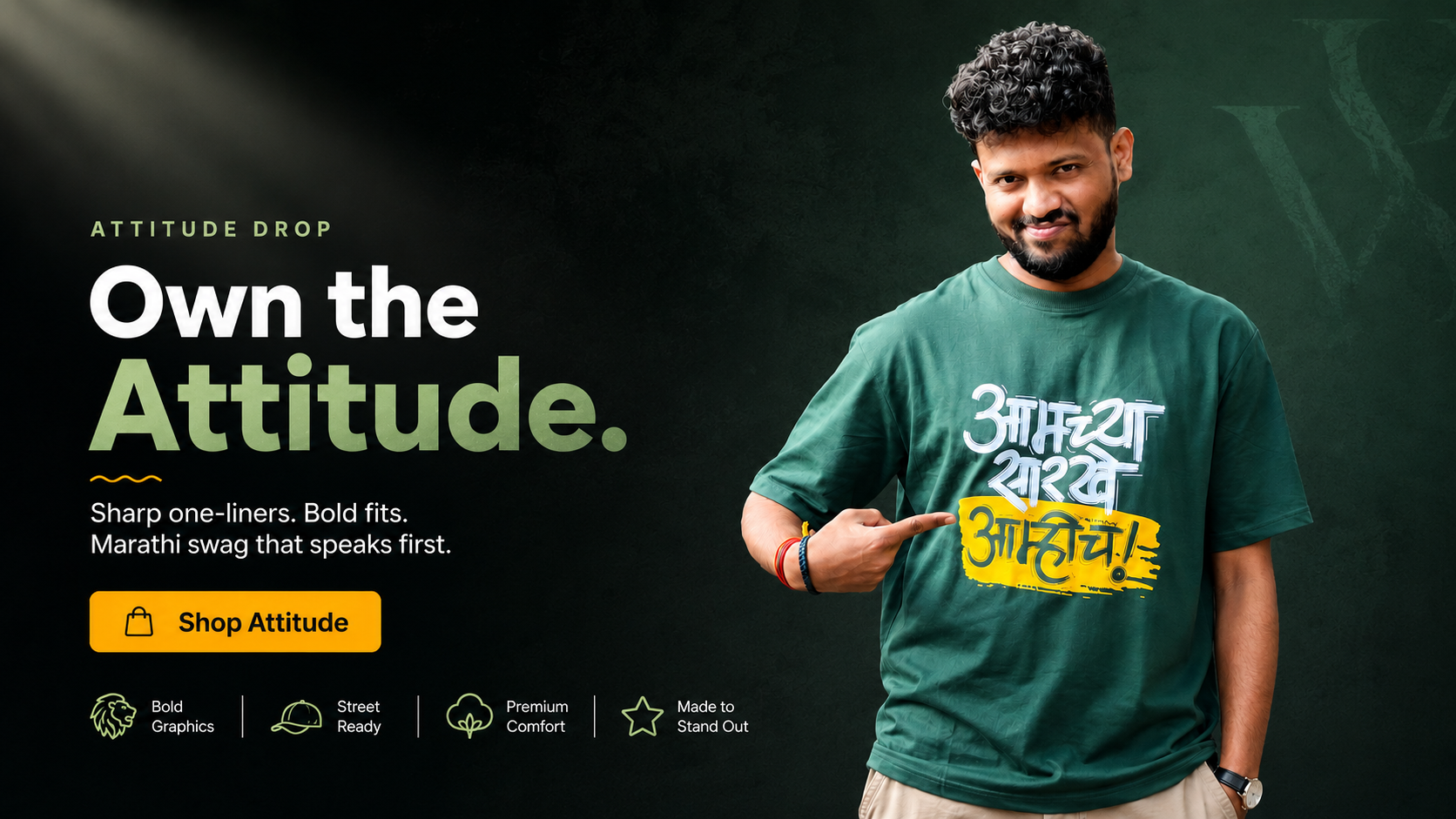 Shop Attitude — Marathi swag tees